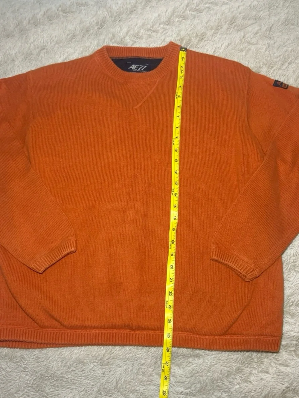 American Eagle Outfitters Orange Crewneck Sweater